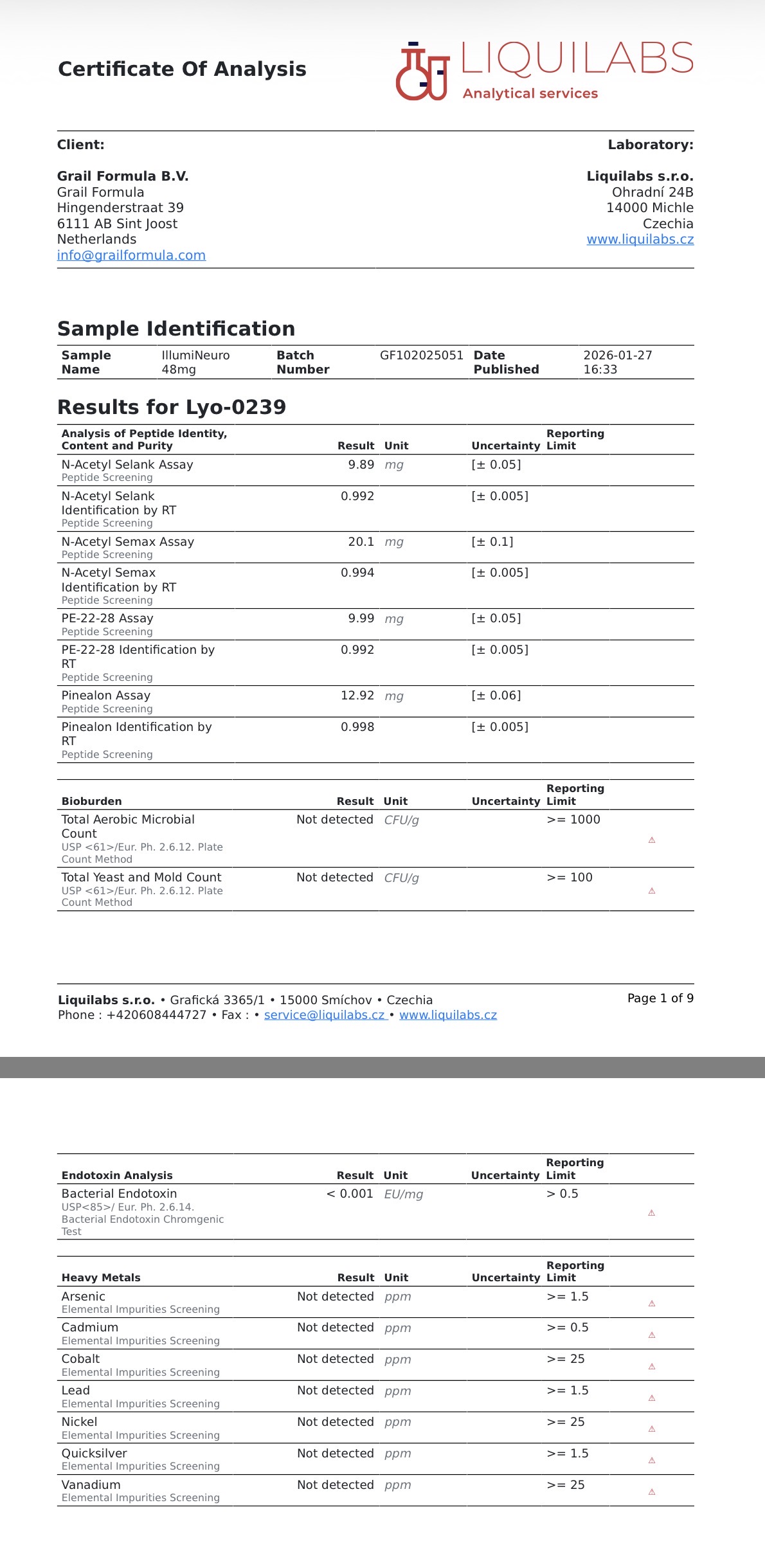 IllumiNeuro Blend 48mg – PE-22-28 10mg + Pinealon 10mg + N-Acetyl Semax 20mg + N-Acetyl Selank 8mg - Image 2